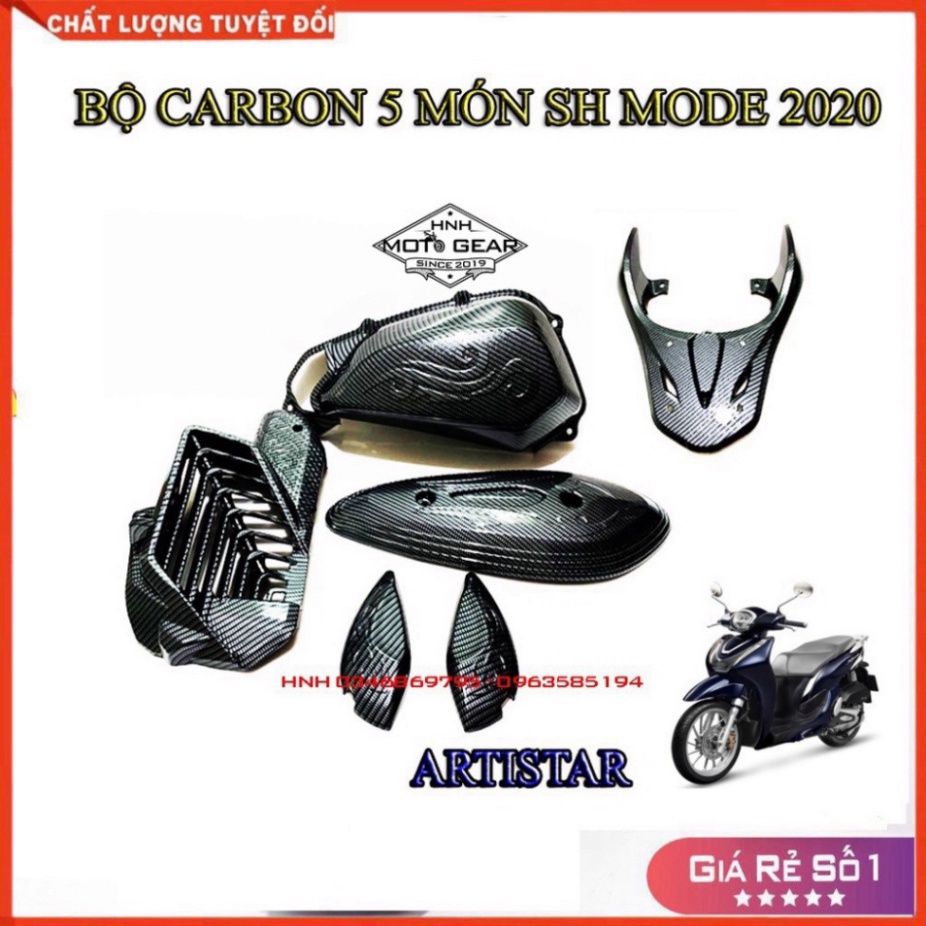 Ốp Carbon SH Mode 2020 Bộ 5 Món