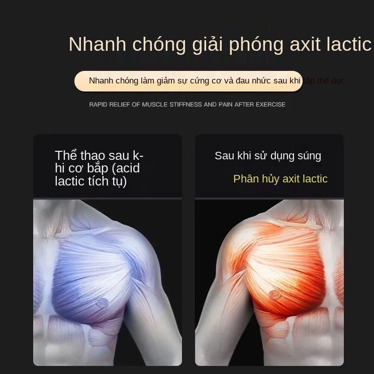 Súng Fascia của Đức massage điện Mỹ Máy thư giãn cơ đa chức năng tại nhà mặt nạ cổ tập thể dục