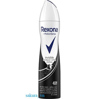 Xịt khử mùi rexona invisible on black + white clothes 200ml