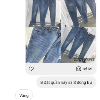 Jeans m sz S gân sz M