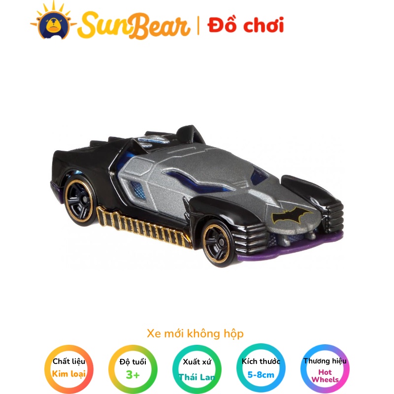 Xe mô hình Hot Wheels Character Cars Batman Rebirth FLH32 - Sun Bear