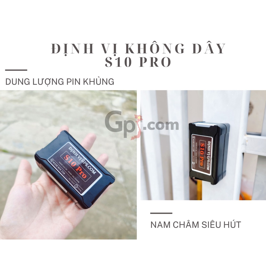 Định vị không dây S10 Pro định vị chính xác cao, pin sử dụng 30 ngày, kèm sim data 12 tháng | BigBuy360 - bigbuy360.vn
