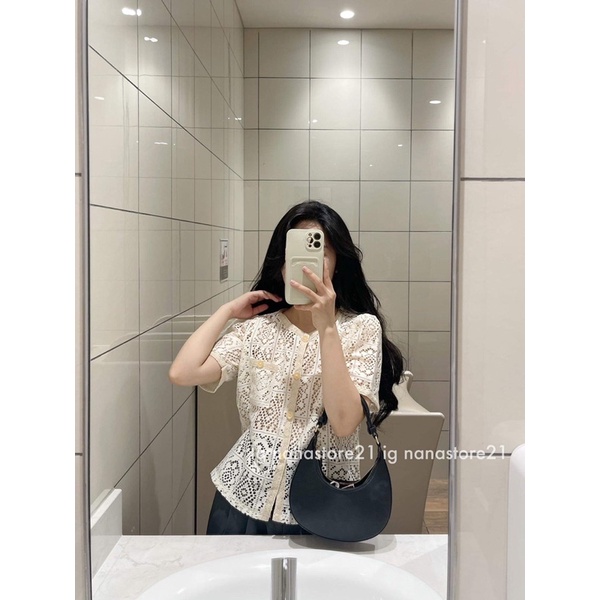 Áo sơ mi ren hoa Nana21 Nanastore21