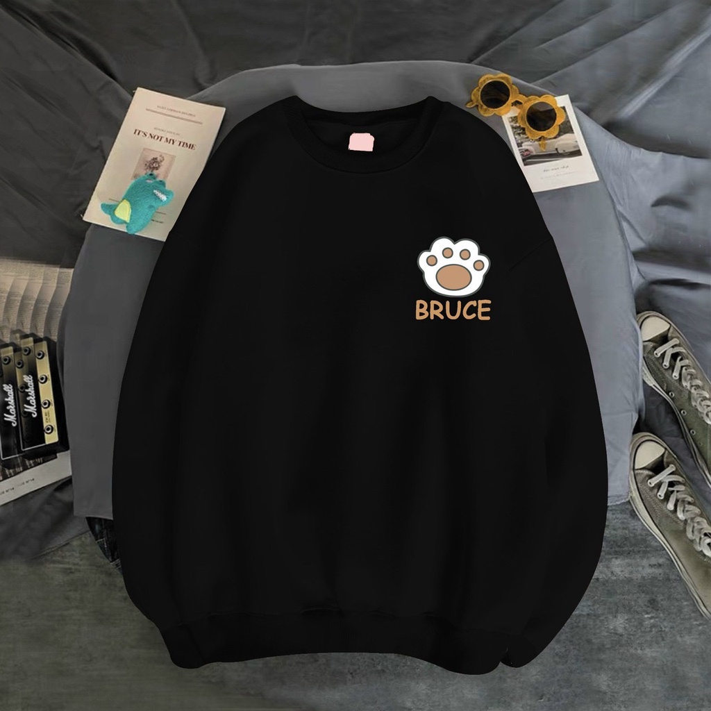 ÁO SWEATER NỈ UNISEX PHOM NAM NỮ IN BRUCE CỰC ĐẸP NHIỀU MÀU