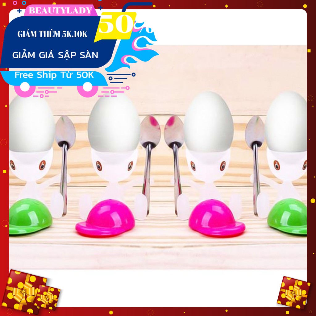 Bộ 2 Dụng Cụ Ăn Trứng Vịt Lộn Ngộ Nghĩnh Cho Gia Đình