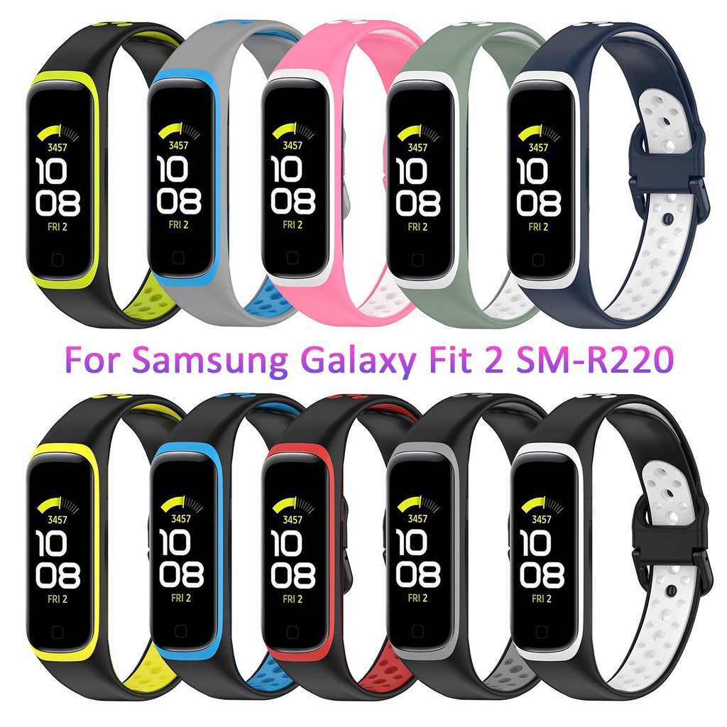 BTLIMER Dây Đeo Thay Thế Chất Liệu Silicon Màu Trơn Cho Samsung Galaxy Fit 2 SM-R220
