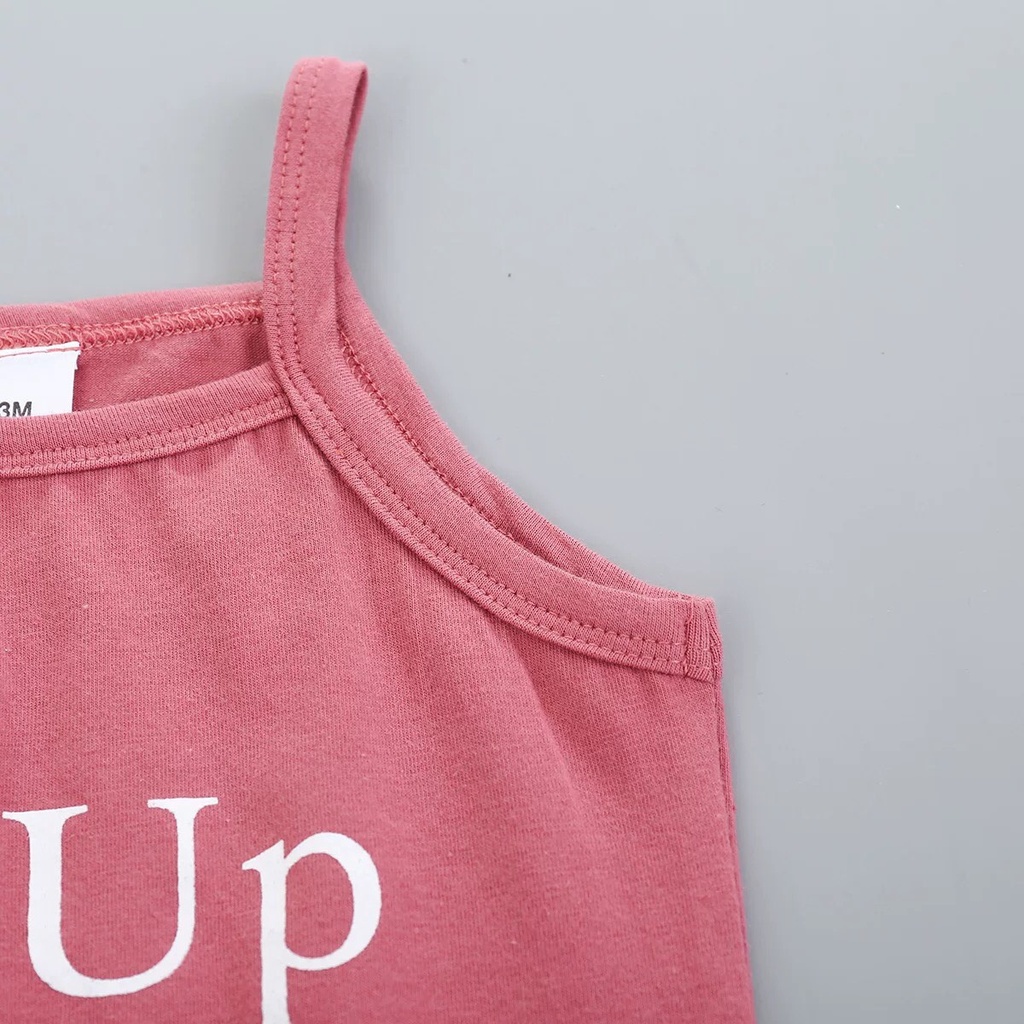 Bộ bodysuit 2 dây mùa hè viền bèo cách điệu cho bé gái sơ sinh Lamia 13BDS