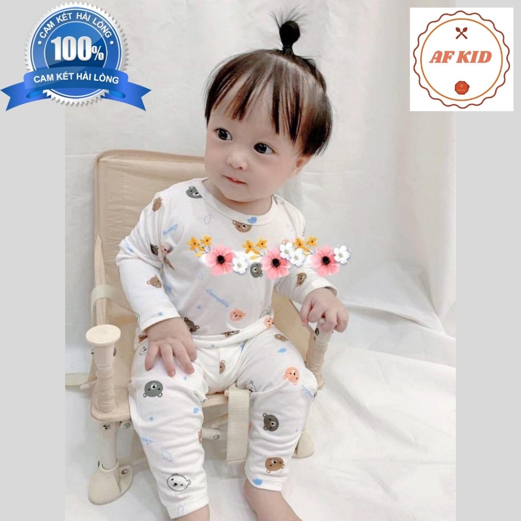 Bộ Thu Đông Cho Bé 💖 Bộ Thun Lạnh  Dài Tay Gấu Brown Cho Bé Trai Bé Gái 💖 Thiết kế Cạp Cao Giữ Ấm Tốt Cho Bé Khi Ngủ . | BigBuy360 - bigbuy360.vn