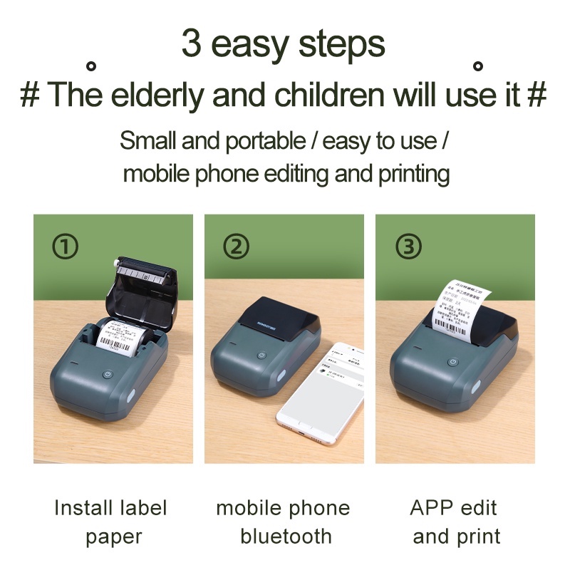 NIIMBOT B1 Máy in nhãn nhiệt Bluetooth không dây di động
