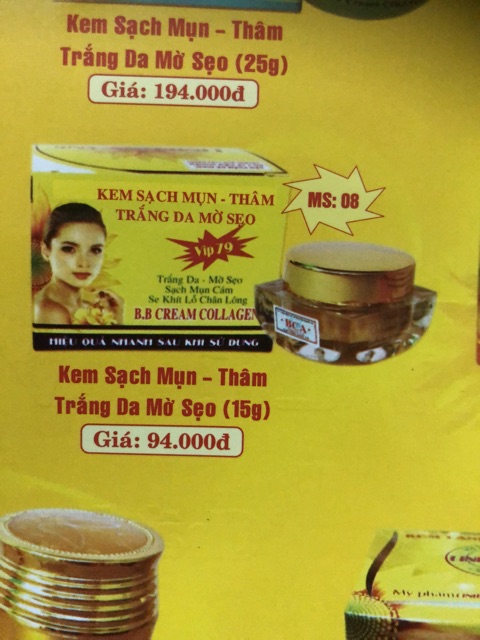 KEM SẠCH MỤN THÂM TRẮNG DA MỜ SẸO LINH CHI VÀNG 15g đủ hoá đơn đỏ