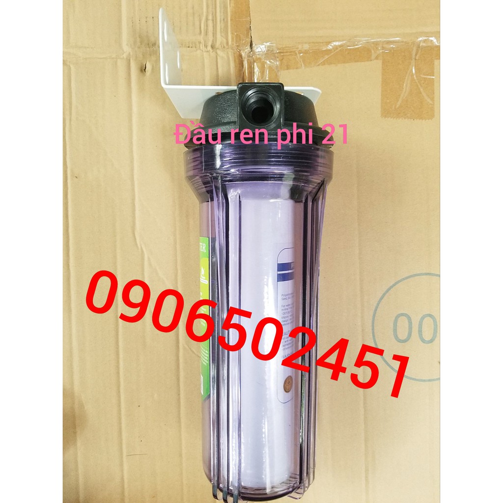 Bộ lọc nước sinh hoạt - bộ lọc phun sương ly đơn 10 inch Trog + 1 lõi số 1
