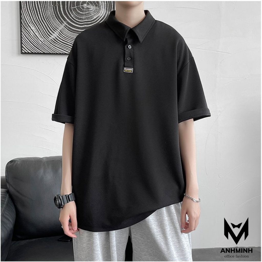 Áo Polo Nam ANHMINH áo thun cổ bẻ form rộng UNISEX áo phông nam cao cấp thời trang Hàn Quốc AT304