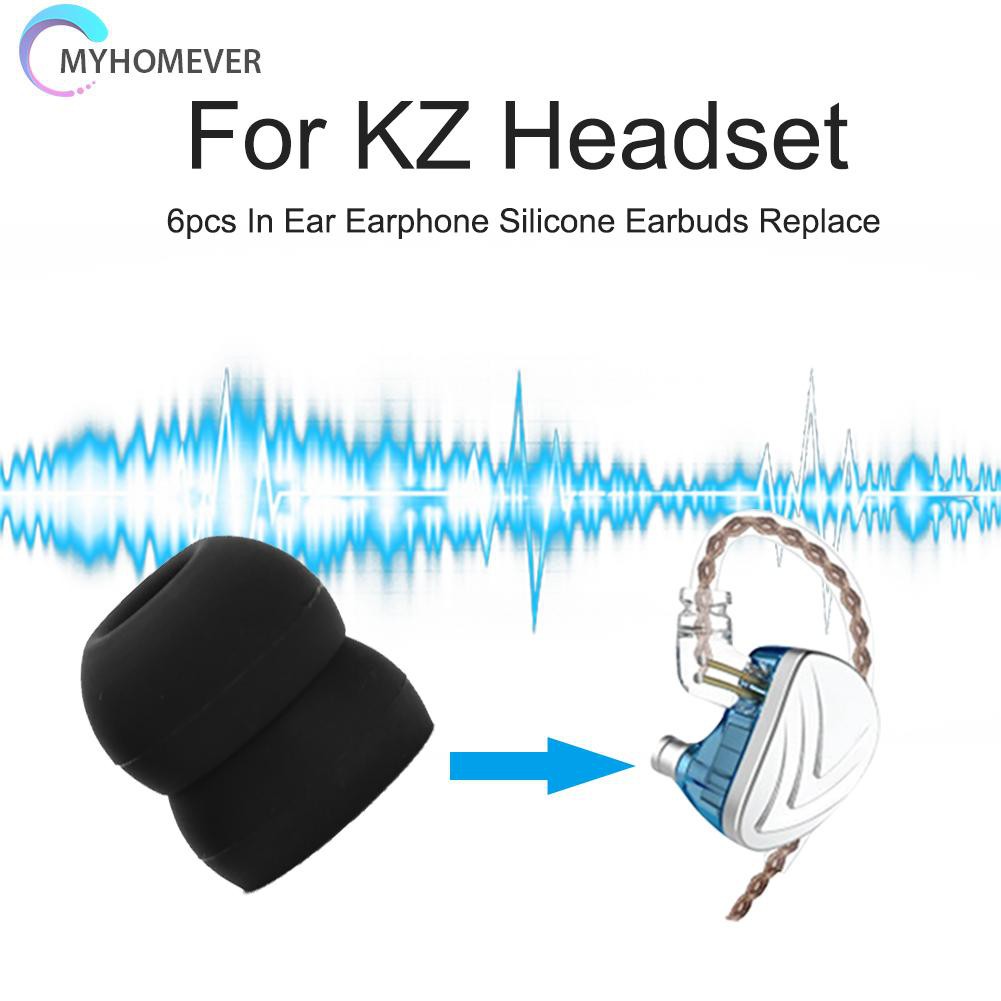 Bộ 3 cặp nút tai silicone cỡ S M L thay thế cho tai nghe không dây nhét tai KZ LZ A4 DZ9