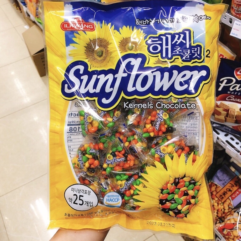 socola bọc hướng dương Sunflower hàn gốc 250g có 25gói nhỏ