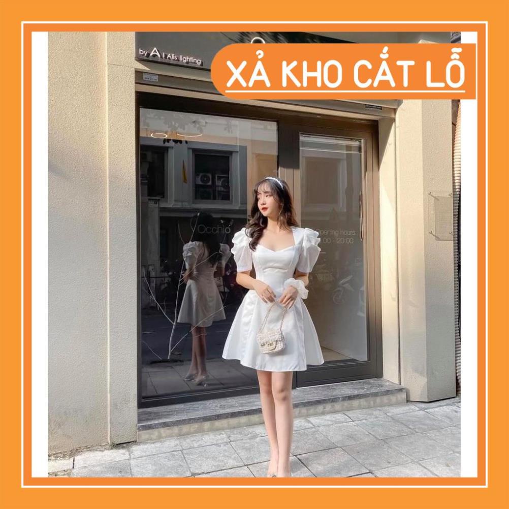 [Quần Áo Hot] Đầm trắng tay phồng dễ thương - Poli Dress | BigBuy360 - bigbuy360.vn