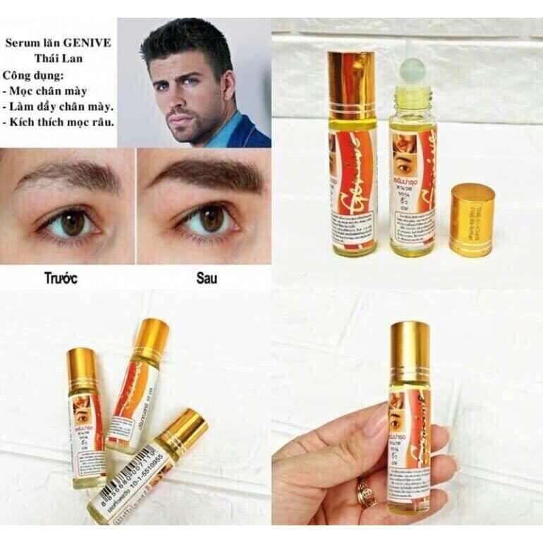 GENIVE THÁI LAN serum-Chai lăn kích thích mọc râu, chân mày