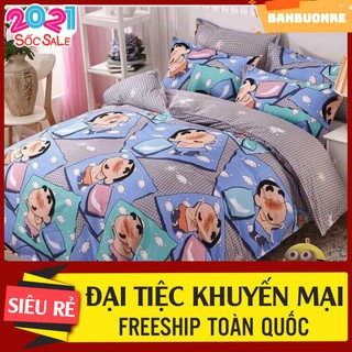 Bộ 1 ga chun 2 vỏ gối nằm poly 1m6 mẫu kushin