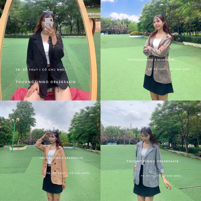 [Ảnh thật/Video] Áo blazer Trơn/kẻ nhiều màu Áo vest lịch sự | BigBuy360 - bigbuy360.vn