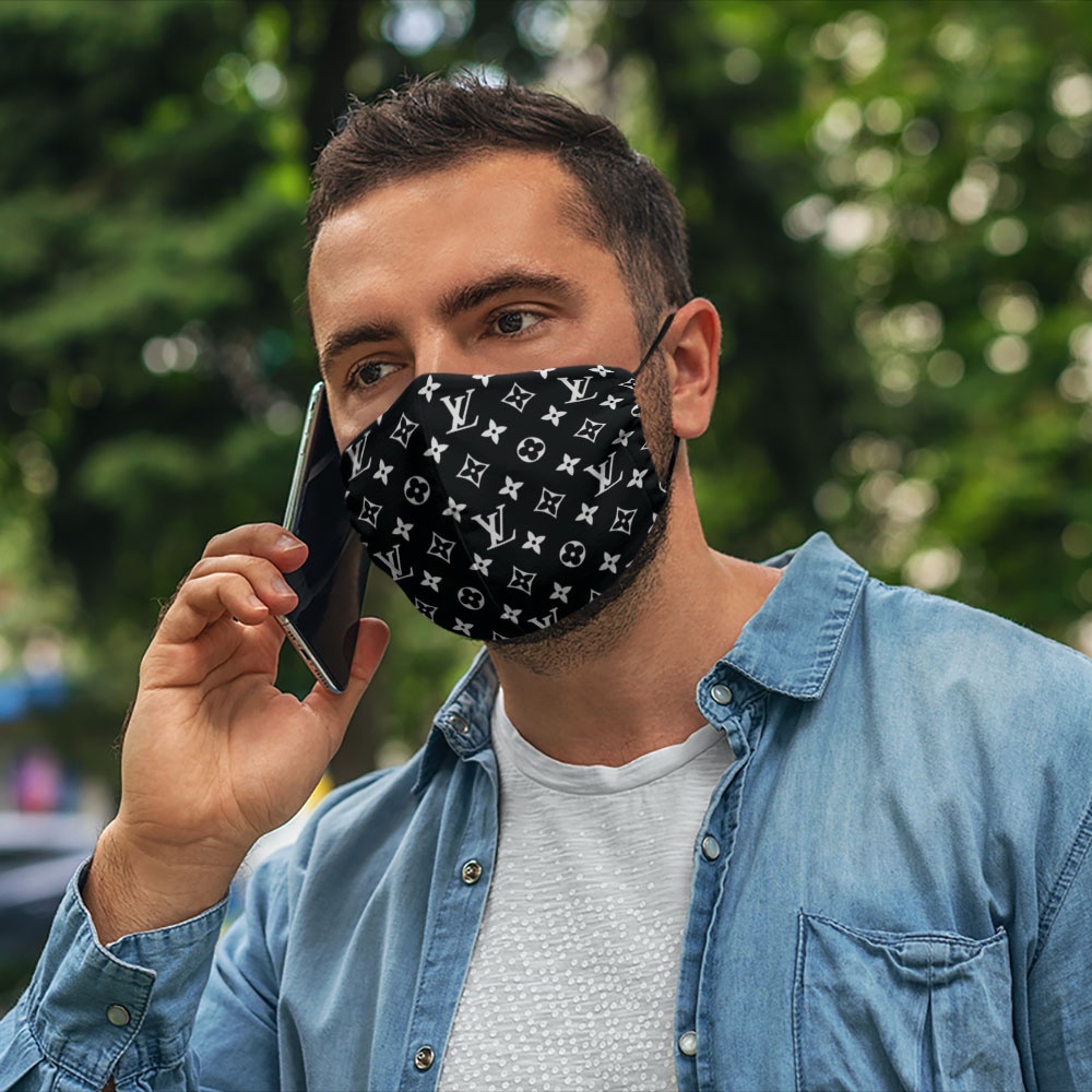 Khẩu Trang Vải  L.V_21 Soink Vải Cotton 100%,Kháng Khuẩn,Có Thể Giặt,Tái Sử Dụng Cho Nam Nữ