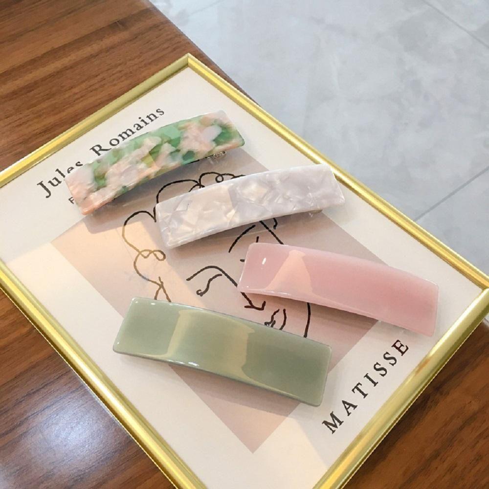 Kẹp Tóc Dài Bằng Acrylic Kiểu Dáng Hình Học Mới