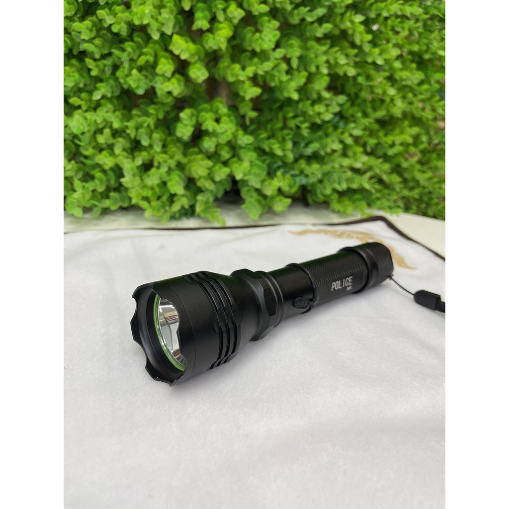 Đèn Pin LED Siêu Sáng Mini Cầm Tay Police HY-C6 H2Pro Cao Cấp- Pin Sạc 2300mah- Chiếu Xa 300m, Chống Nước- 3 Chế Độ Sáng