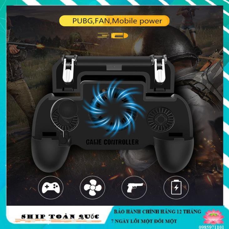 Tay Cầm Chơi Game PUBG, ROS, FF/Liên Quân Mobile/Quạt Tản Nhiệt Kiêm Sac Dự Phòng