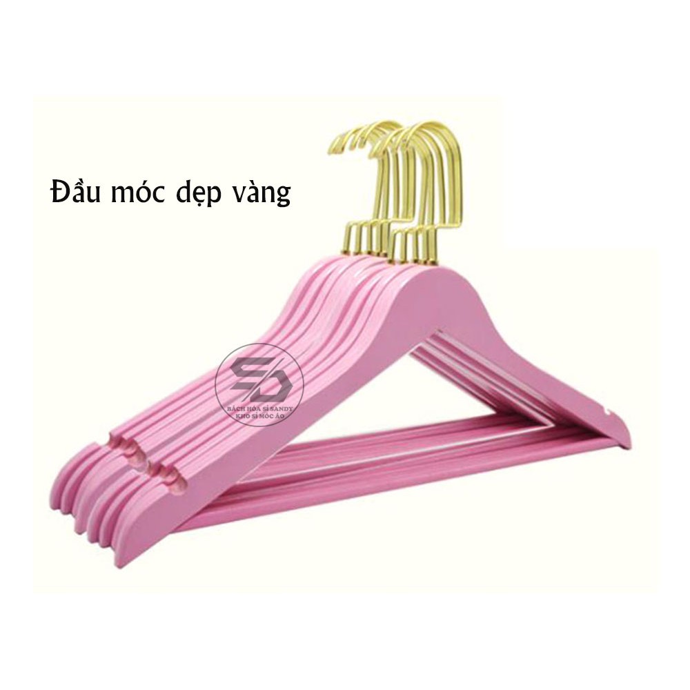 Móc Gỗ Treo Quần Áo Thanh Ngang Gỗ Hồng 44.5cm (10 móc)