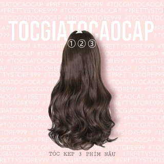 💕 TÓC KẸP 💕 SET TÓC KẸP 3 PHÍM DÁNG XOĂN 60CM