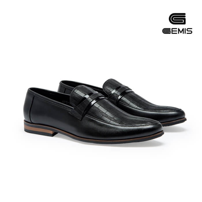 Giày lười nam da bò cao cấp chính hãng tăng chiều cao 3cm GEMIS - GN00145