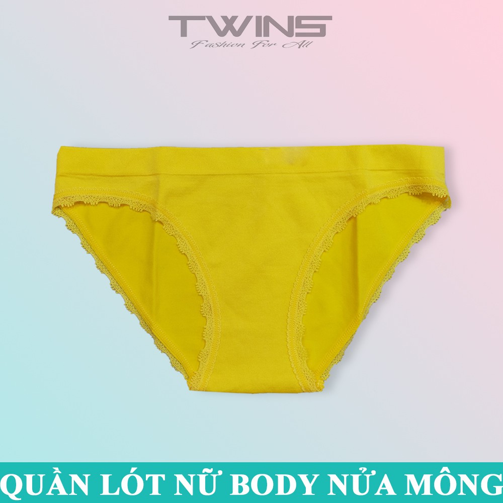 Quần lót nữ dệt kim màu trơn cao cấp lưng bản lớn phom nửa mông co giãn mềm mại thoáng mát size dưới 60kg