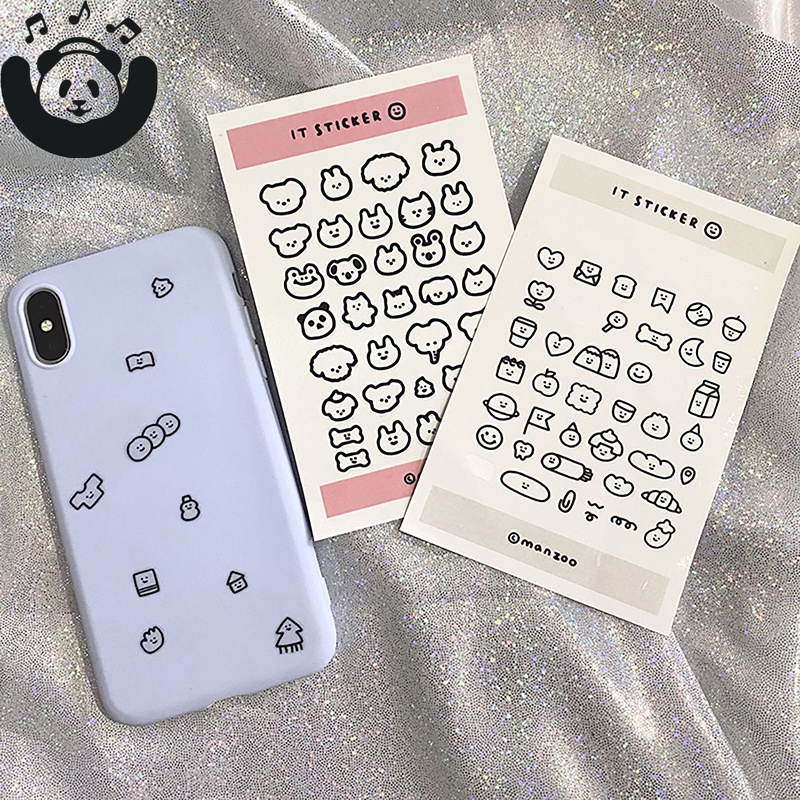 Sticker Dán Trang Trí Thủ Công Chống Nước Hình Động Vật Phong Cách Hàn Quốc