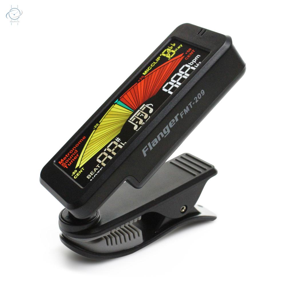 ♫FMT-209 Guitar Tuner Clip-on 3 In 1 Metronome Tuner Tone Generator For Chromatic Guitar Bass Ukulele Violin Musical Instrument Accessory