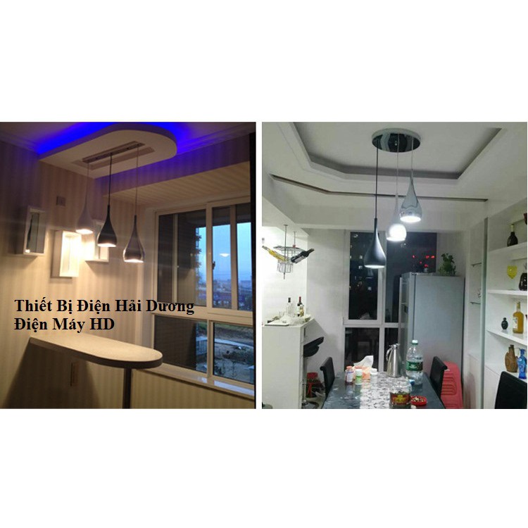 Bộ 3 Đèn thả trần hình giọt nước 8217 (Đen) - Chưa bao gồm bóng - Bảo hành 12 tháng