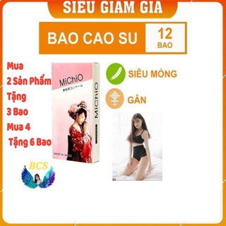 ✔️✔️[SALE] Bao cao su Gân gai siêu mỏng Michio Nhật Bản- BCS Gân Gai Siêu mỏng