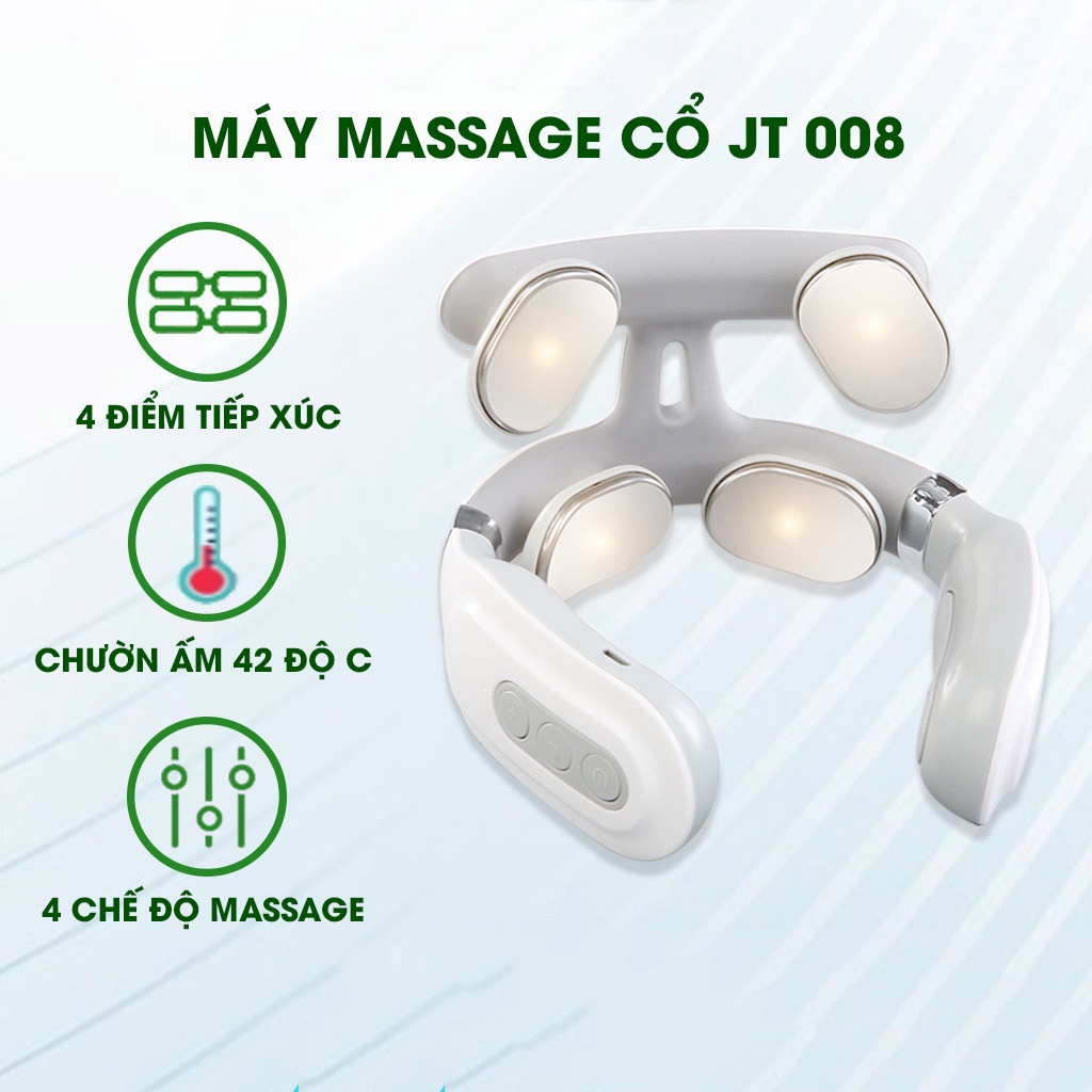 Máy Mát Xa Cổ Vai Gáy - Máy Massage Trị Liệu Giảm Đau Mỏi Với 4 Chế Độ Massage Và 16 Mức Độ Điều Chỉnh