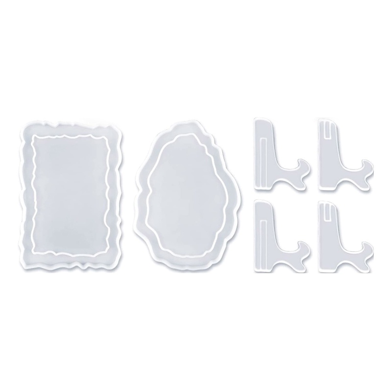 Khuôn Làm Khung Ảnh Kèm Giá Đỡ Hình Chữ Nhật Bằng Nhựa Resin