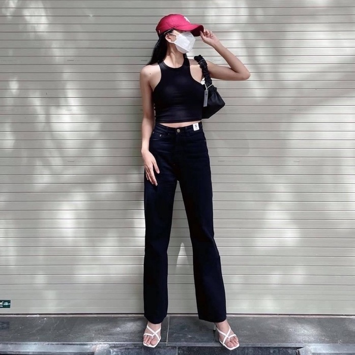 Quần Jeans Ống Rộng Nhà LOVI Vải Jeans Lưng Cao Dáng Suông Form Rộng Hack Dáng