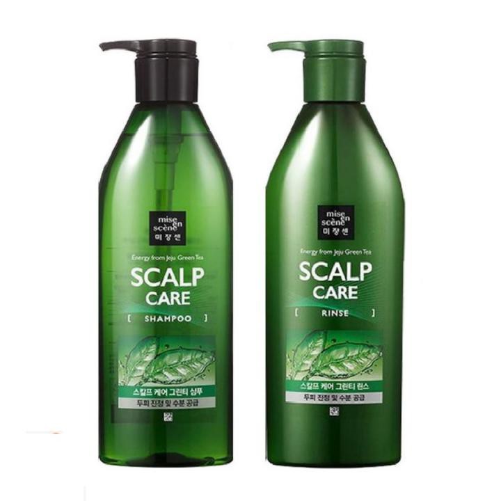 Bộ gội xả Mise En Scene Scalp Care Green Tea Hàn Quốc 680mlx2