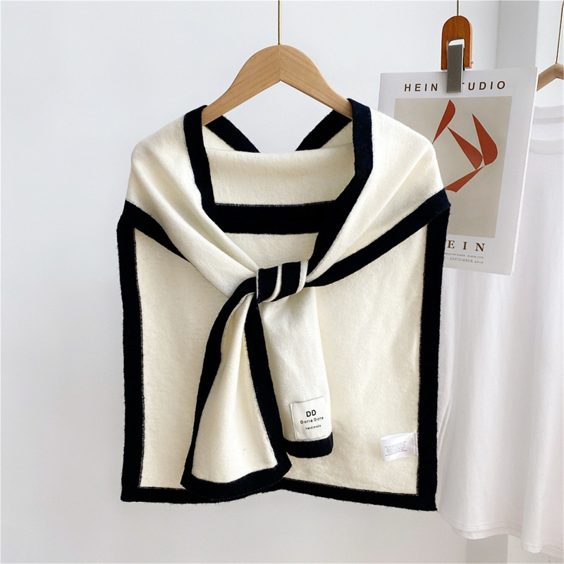 Khăn Choàng Dệt Kim Màu Trơn Gọn Nhẹ Thời Trang Cho Nữ