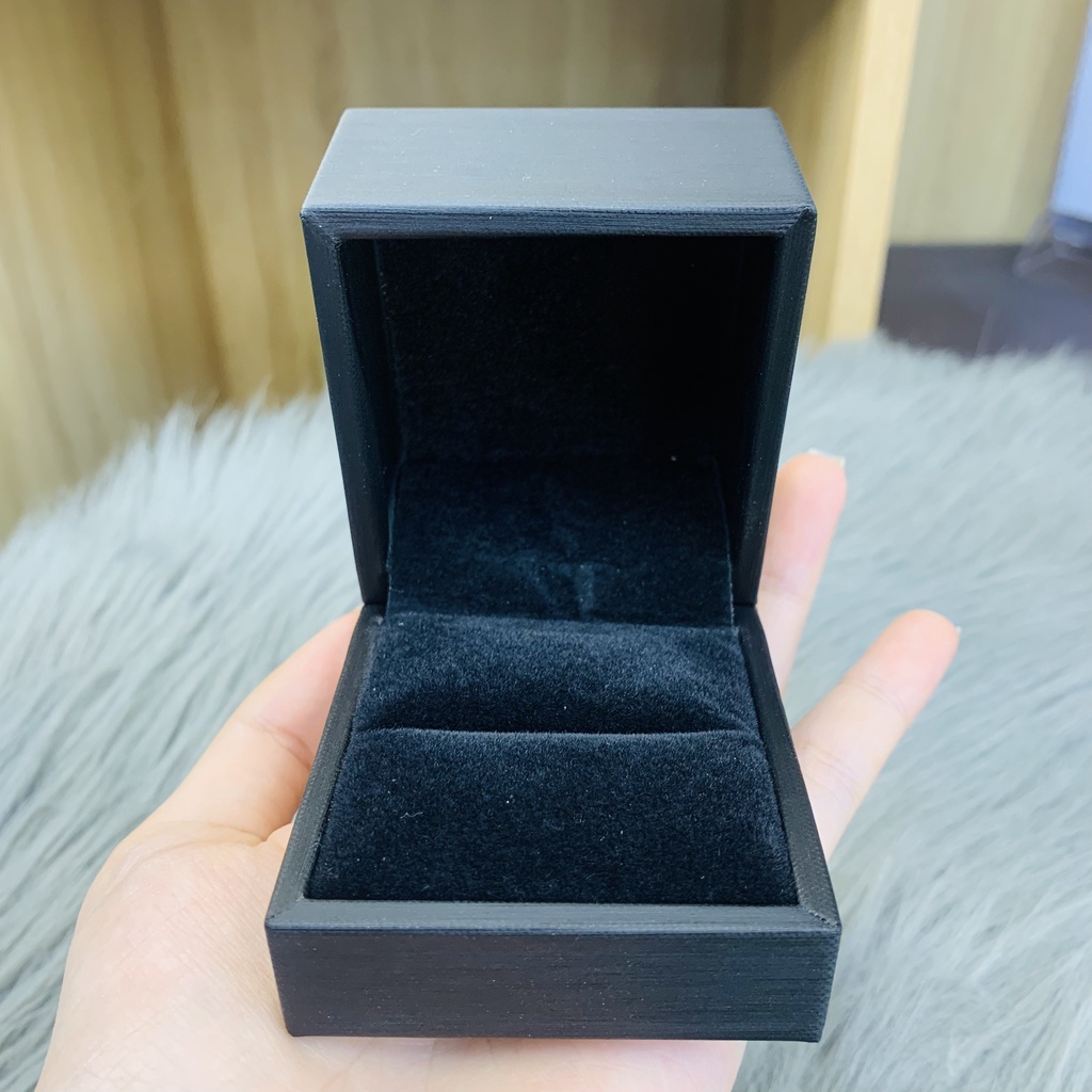 Hộp nhẫn da đỏ và đen sang trọng, phục vụ tặng quà, tặng nhẫn