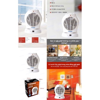 Quạt sưởi Tiross TS944 2 cánh 2000w
