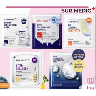 Mặt nạ Sur.Medic Bright Glutathione/ Aqua/ Vital Collagen/ Age Control-Multi Vita Mask-[COCOLUX]