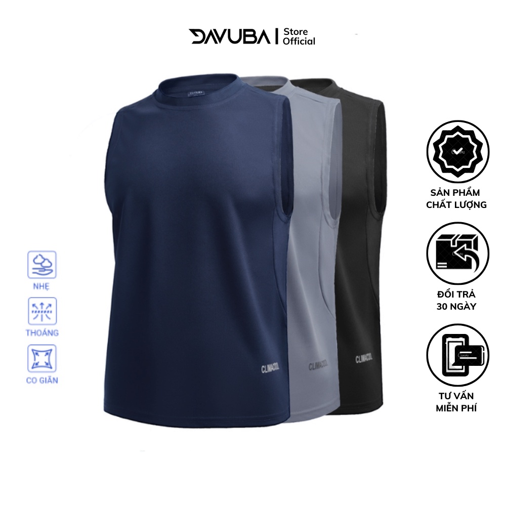 Áo ba lỗ gym nam nữ thể thao form rộng bigsize DAVUBA BL004