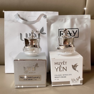 (Nhận quà ở deal sốc) Combo kem face tài lộc và huyết yến size nhỏ cho da khô Uni Beautiful