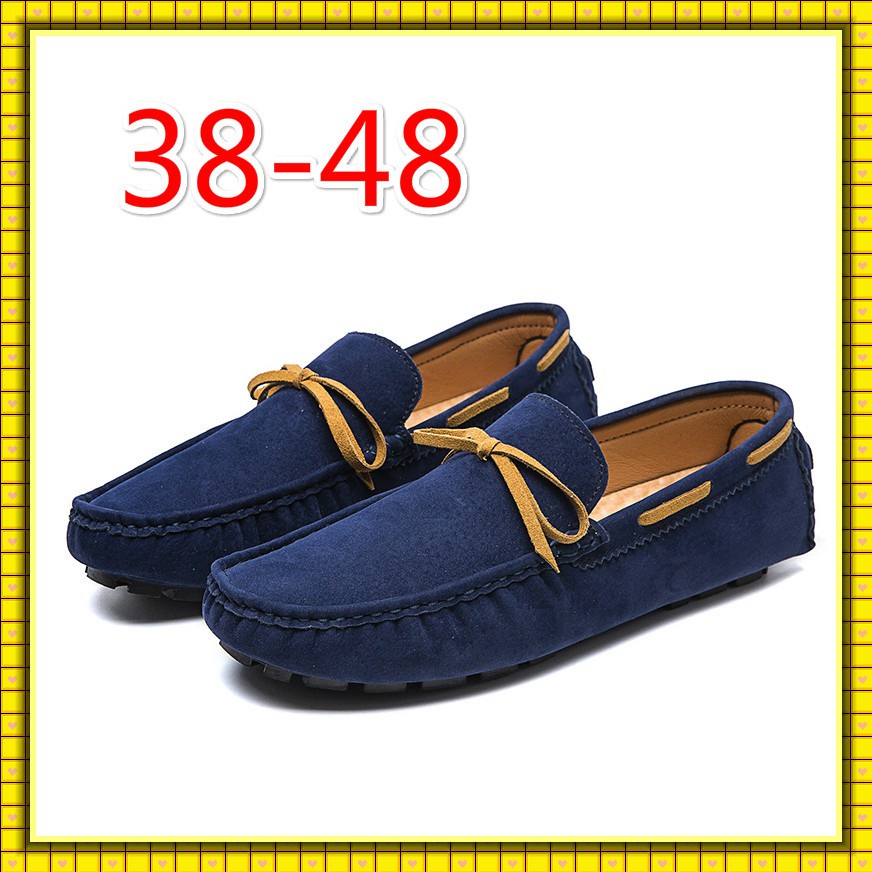 Giày Lười Chất Liệu Da Thời Trang Cho Nam size Lớn 45 46 47 48 Giày Thể Thao Thiết Kế Đơn Giản Thời Trang Trẻ Trung