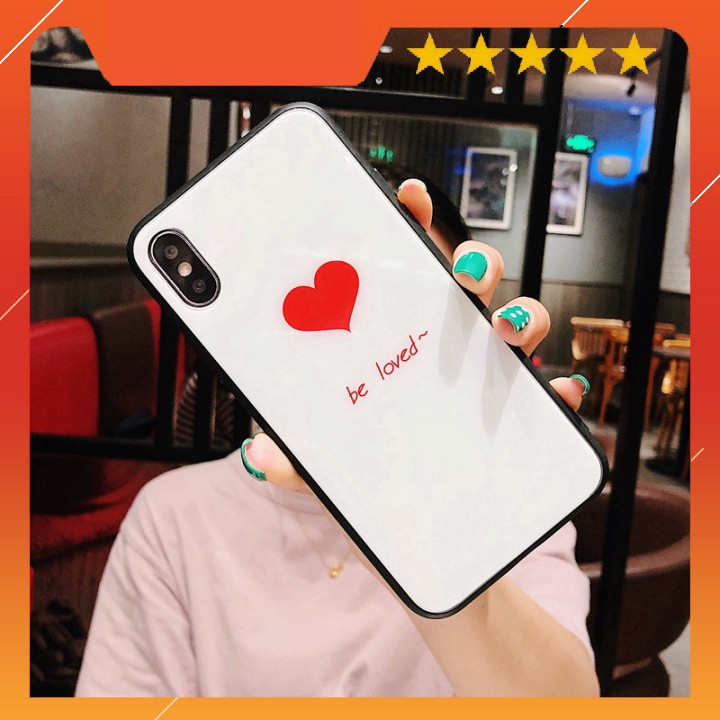 Ốp iphone - Ốp lưng mặt kính cường lực tim 6/6s/6plus/6s plus/7/8/7plus/8plus/x/xs/xs max/11/11pro max - Awifi Case F2-2