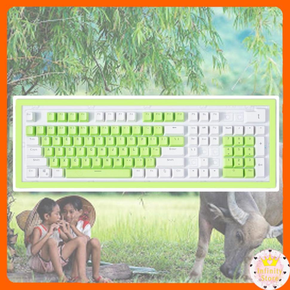 [ĐỘC QUYỀN] SET KEYCAP PBT DOUBLESHOT 104 PHÍM MIX MÀU XUYÊN LED INFINY DECOR