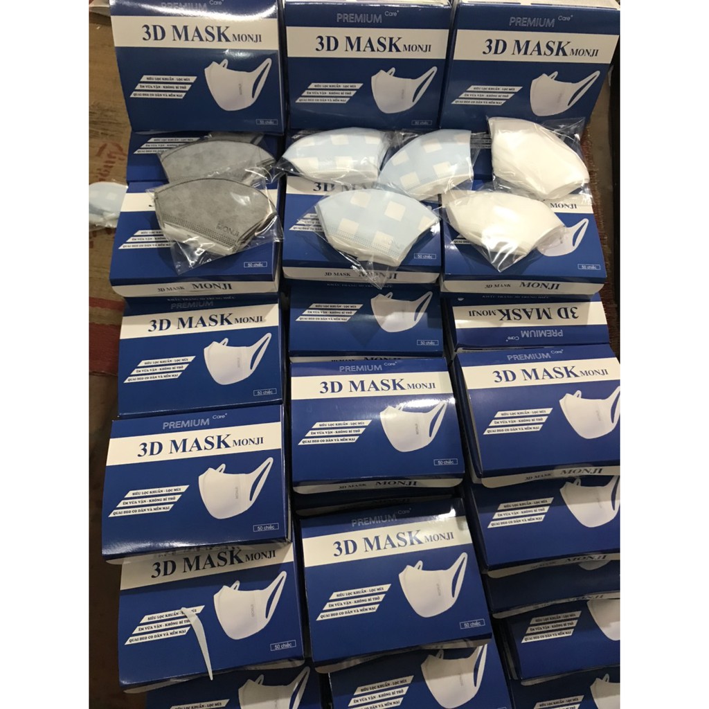 [HỘP 50 CHIẾC] Khẩu Trang 3D MASK MONJI CHÍNH HÃNG [NHIỀU MÀU] | BigBuy360 - bigbuy360.vn