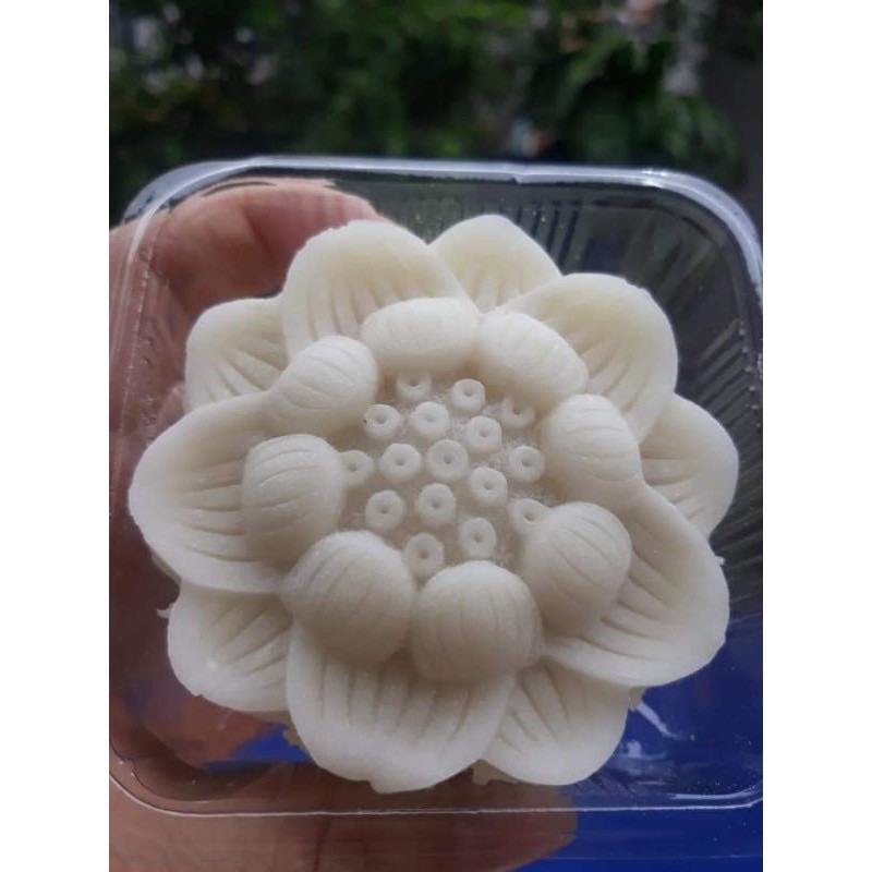 Khuôn trung thu lò xo 2 mặt sen tháp 150gr