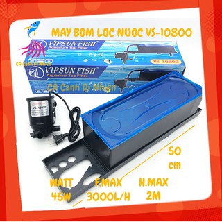 Bộ máy bơm + hộp lọc nước VIPSUN VS-10800 cho hồ cá cảnh - Lọc nước hồ cá vs 10800 45W